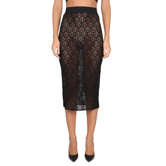 dolce & gabbana tulle longuette skirt