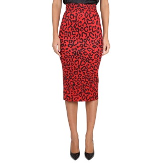 dolce & gabbana ladderproof jersey skirt