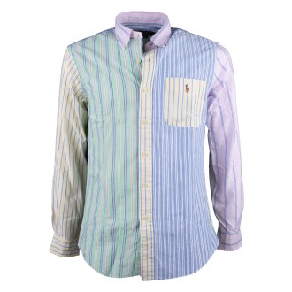 Camicia Oxford a righe pastello
