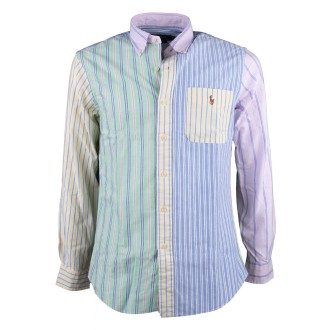 Camicia Oxford a righe pastello