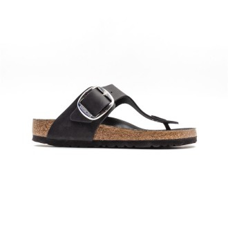 Ciabatta Donna BUCKLE BLACK BIRKENSTOCK Pelle