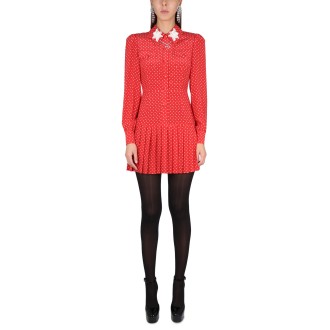 alessandra rich polka dot mini dress