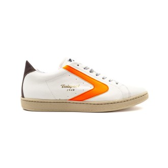 Sneakers Uomo BIANCO ARANCIO VALSPORT Pelle