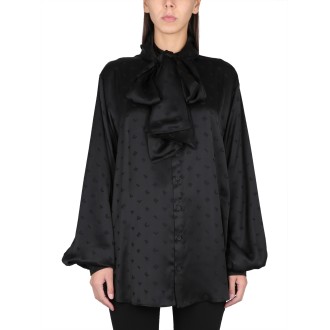 balenciaga blouse logo letters all over