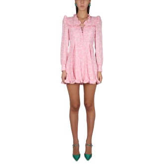 alessandra rich butterfly print dress