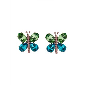 alessandra rich earrings with butterfly crystals