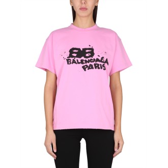 balenciaga t-shirt hand drawn bb icon