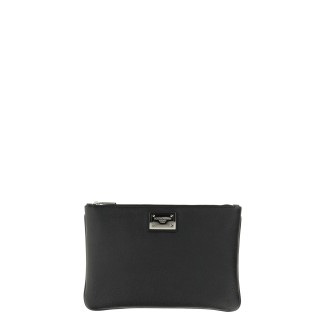 dolce & gabbana clutch with logo plaque