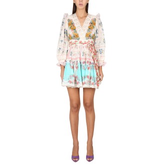 zimmermann mini dress with belt