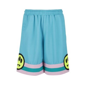 Bermuda di Barrow, da uomo, colore azzurro. Modello realizzato in tessuto tecnico traforato. Caratterizzato da logo applicato sui lati e profili a contrasto sul fondo. Vita elastica con coulisse regolabile. Vestibilità regolare. 