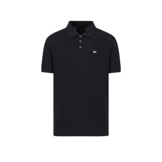 Polo do Emporio Armani, da uomo, colore blu navy. Modello a maniche corte, tinta unita. Realizzato in cotone piquet. Caratterizzato da micro logo sul davanti e colletto classico con chiusura tre bottoni. Vestibilità regolare. 