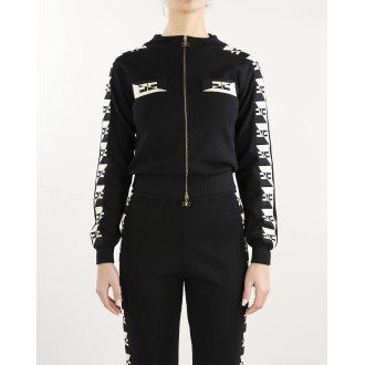 ELISABETTA FRANCHI Cardigan corto bande logate Elisabetta Franchi
