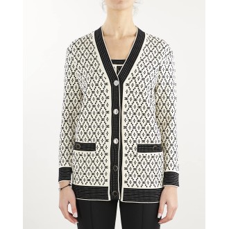 ELISABETTA FRANCHI Cardigan ampio disegno losanga Elisabetta Franchi