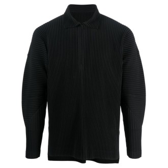 HOMME PLISSE polo shirt with zip