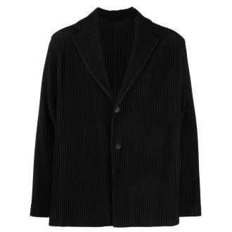 HOMME PLISSE pleated fabric jacket