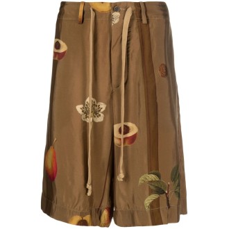 UMA WANG wide shorts with print