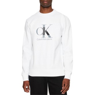 DISRUPTED MONOLOGO CREW NECK BRIGHT WHITE