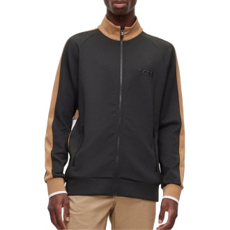 Boss Felpe Con Zip Uomo Black