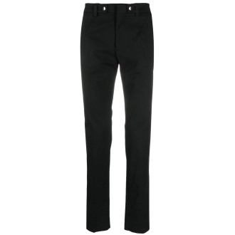 DOLCE & GABBANA pantaloni cropped skinny in cotone nero