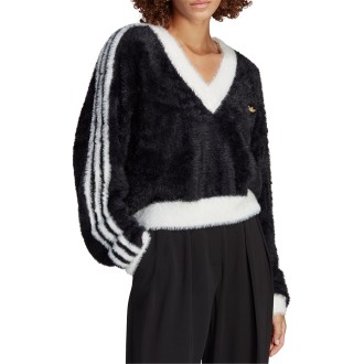 Adidas Maglieria Scollo A V Donna Black