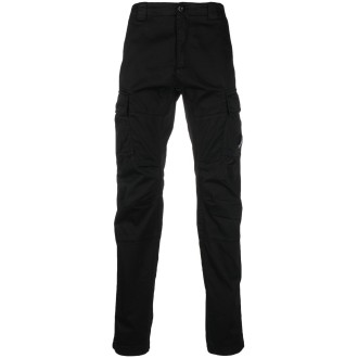 C.P. COMPANY pantaloni cargo a vita media in cotone nero