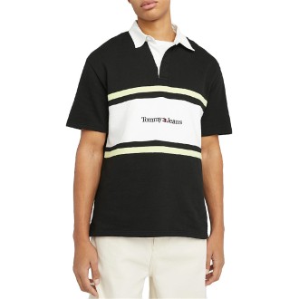 Tommy Jeans Polo Maniche Corte Uomo Black