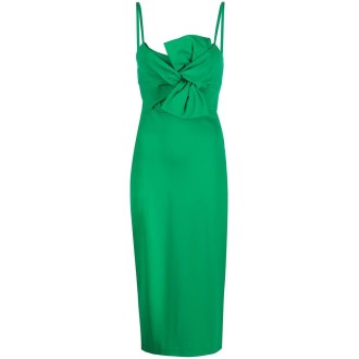 P.A.R.O.S.H. Abito midi 'Renny' verde smeraldo con fiocco