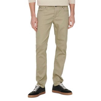 ONSLOOM LIFE SLIM TWILL 4452 PANT CHINCHILLA