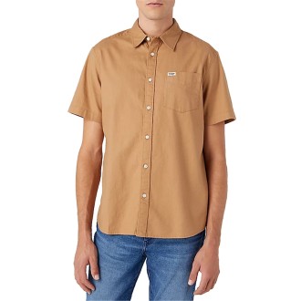 Wrangler Camicie Camicie Maniche Corte Uomo Tobacco Brown