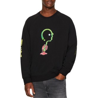 Edwin Felpe Girocollo Uomo Black