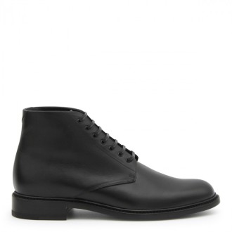 Saint Laurent - Black Leather Army Boots