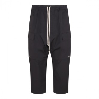 Rick Owens - Black Cotton Low Crutch Trousers
