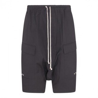 Rick Owens - Black Cotton Shorts