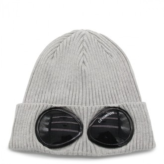 Cp Company - Grey Wool Goggle Beanie