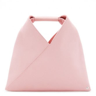 Mm6 Maison Margiela - Rose Pink Leather-cotton Blend Japanese Tote Bag