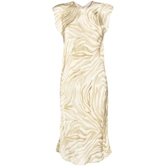 Forte Forte `Wild Horses` Print Satin Sleeveless Dress