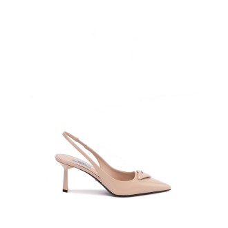 Prada Brushed Leather Slingback Pumps