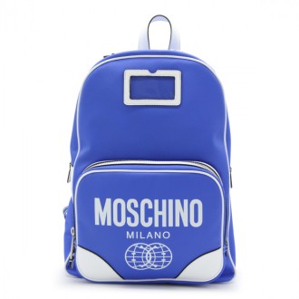Moschino - Electric Blue Double Smiley World Backpack