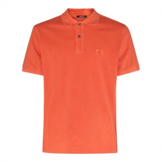 Cp Company - Orange Cotton Polo Shirt