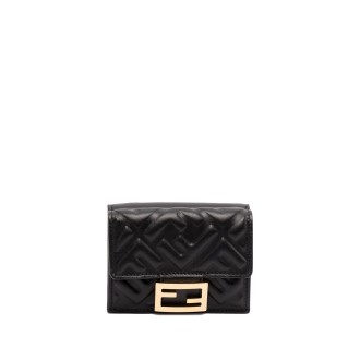 Fendi `Baguette Micro Trifold` Nappa Leather Wallet