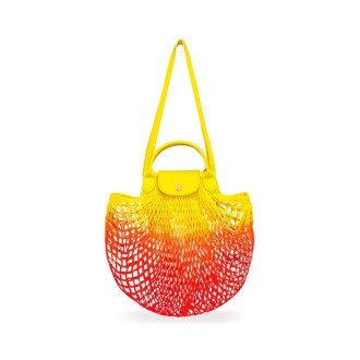 Longchamp `Le Pliage Filet Tie And Dye` Net Top Handle Bag