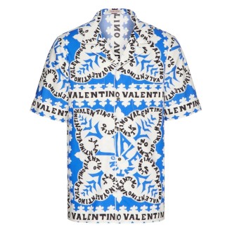 Valentino `Mini Bandana` Short Sleeve Shirt