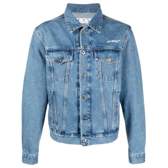 Off White `Diagonal Tab` Slim Denim Jacket