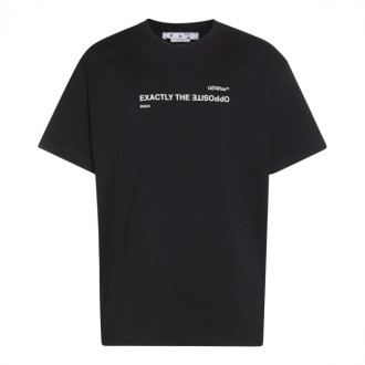 Off-white - Black And White Cotton Signature T-shirt