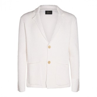 Brioni - White Cotton Knitted Blazer