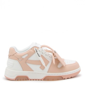 Off-white - White And Light Pink Leather Sneakers