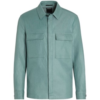 Zegna Pure Linen Shirt Jacket