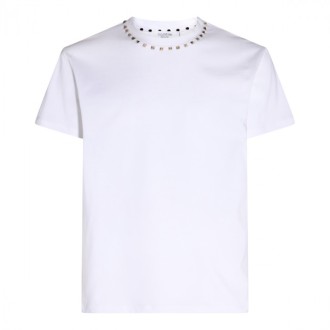 Valentino - White Cotton Black Untitled T-shirt