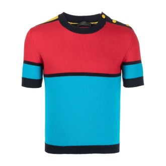 Prada Short Sleeve Bicolor Sweater
