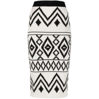 Elisabetta Franchi Knitted Midi Skirt